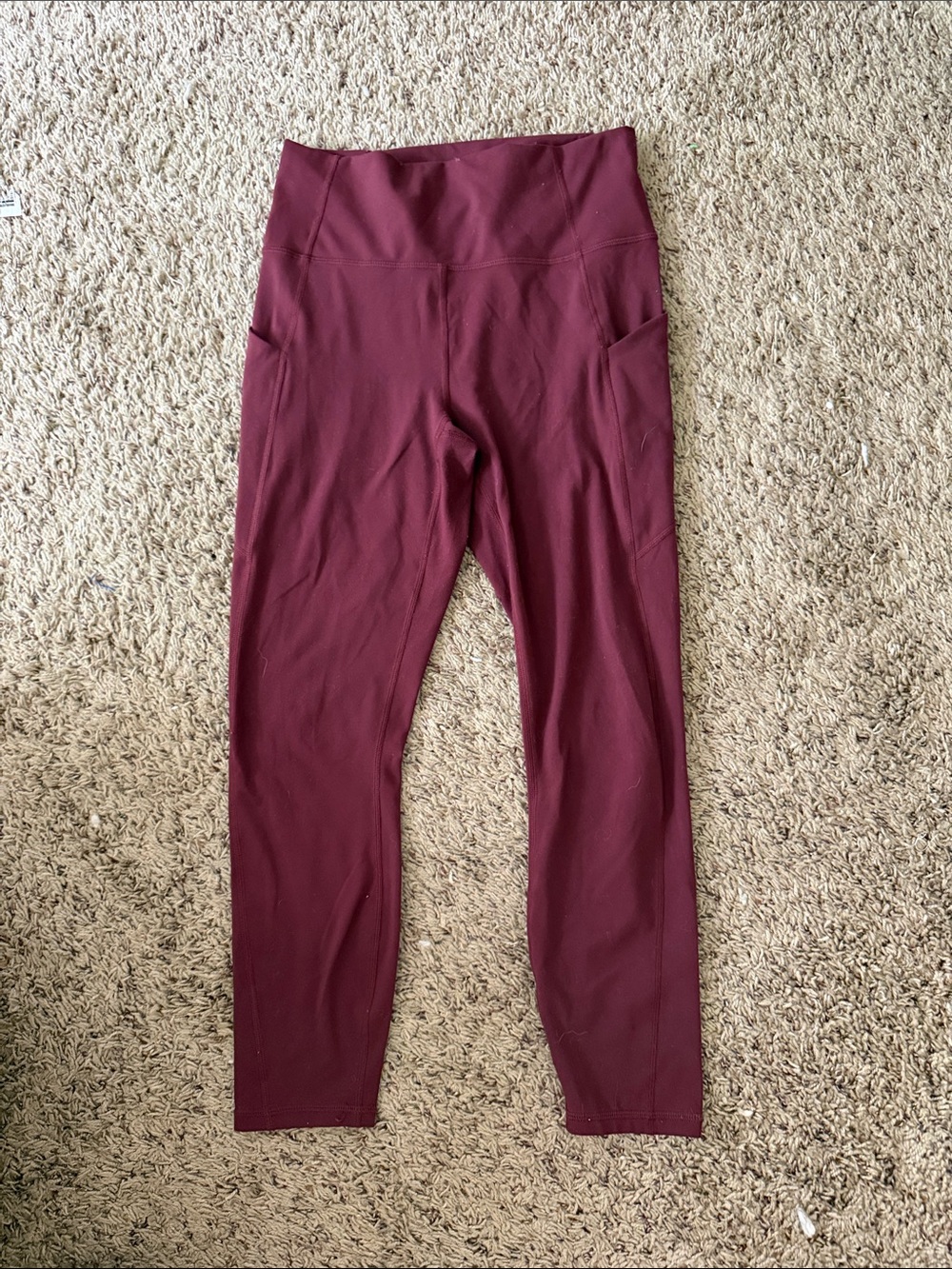 Fabletics High-Waist Burgundy Leggings